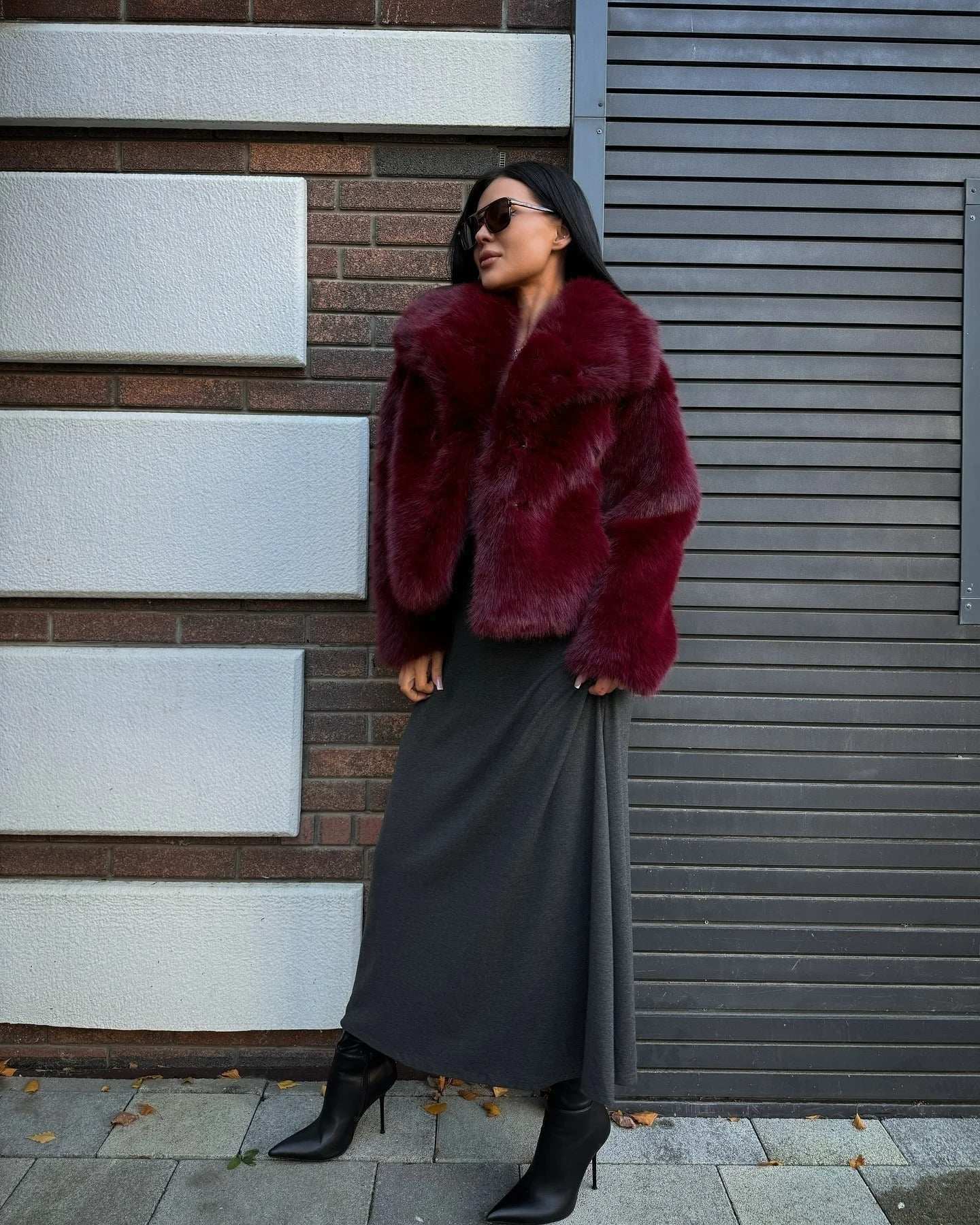 Casaco Lazarelle Sabrina com Textura Felpuda e Gola Ampla