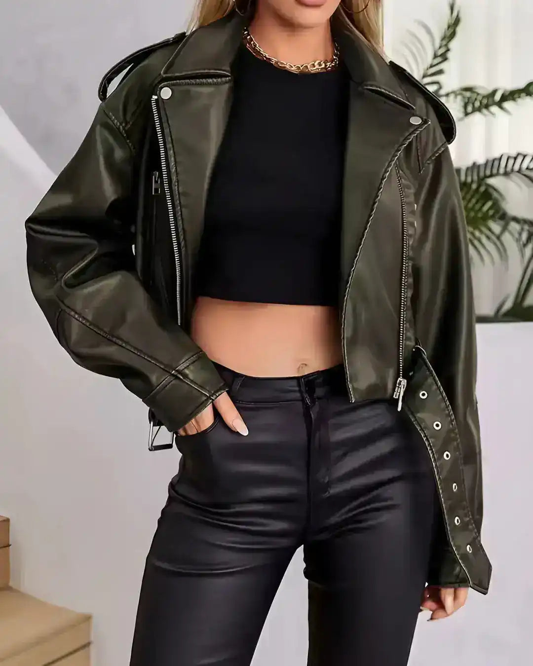 Jaqueta de Couro Lazarelle Rocker